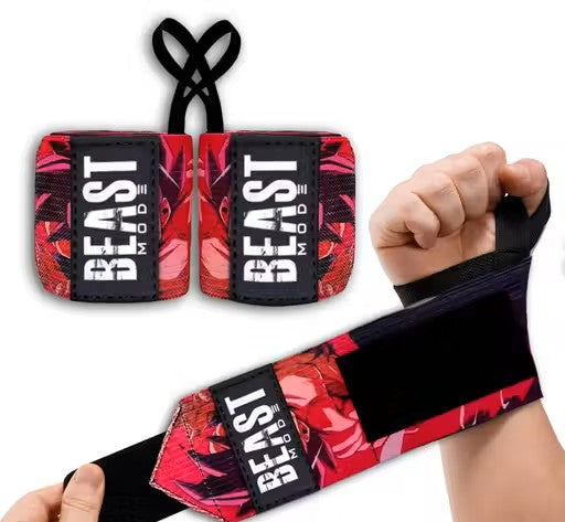 STEIGEN FITNESS Dragon Ball Anime Wrist Wrap For Gym, Wrist Band For Gym, Gym Hand Band, Wrist Support gym band strap For Men, Wrist Supporter For Gym, Gym Wrist Band, Weightlifting Wraps, Lifting Straps