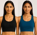 Wirefree High Stretch Sports Bra with Broad Band and Strong Grip for Workout
